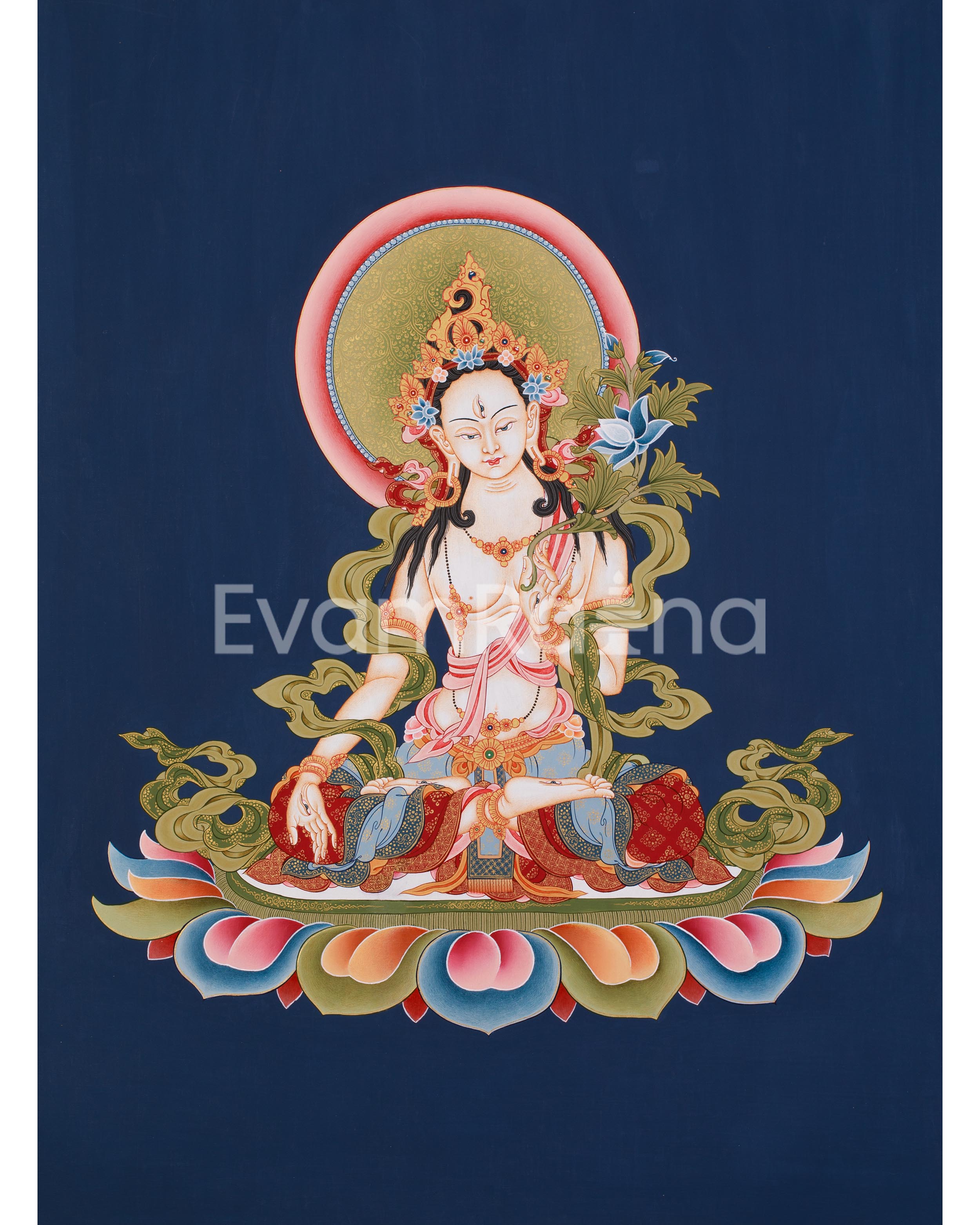 White Tara Blessing Thangka 