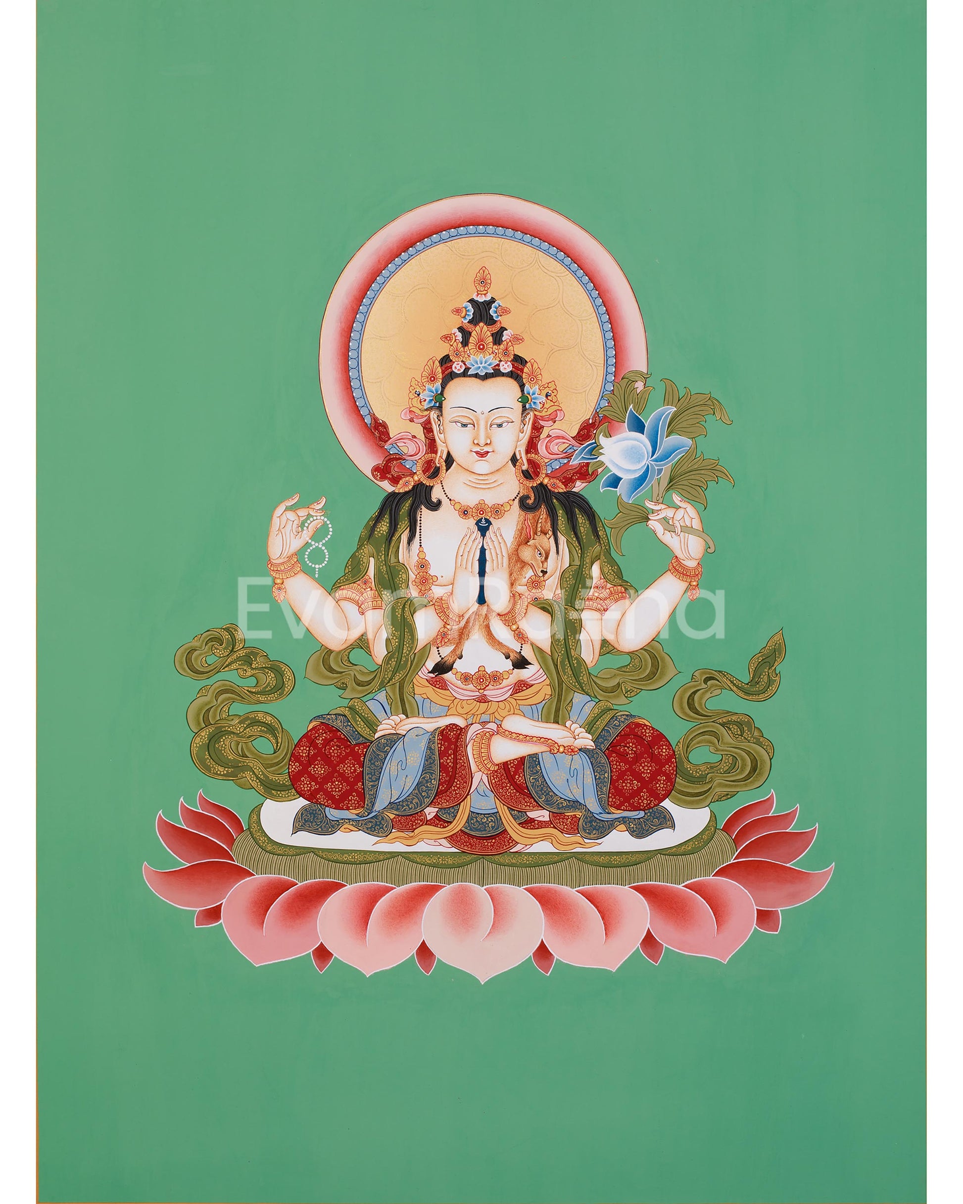hand-painted-four-armed-chenrezig