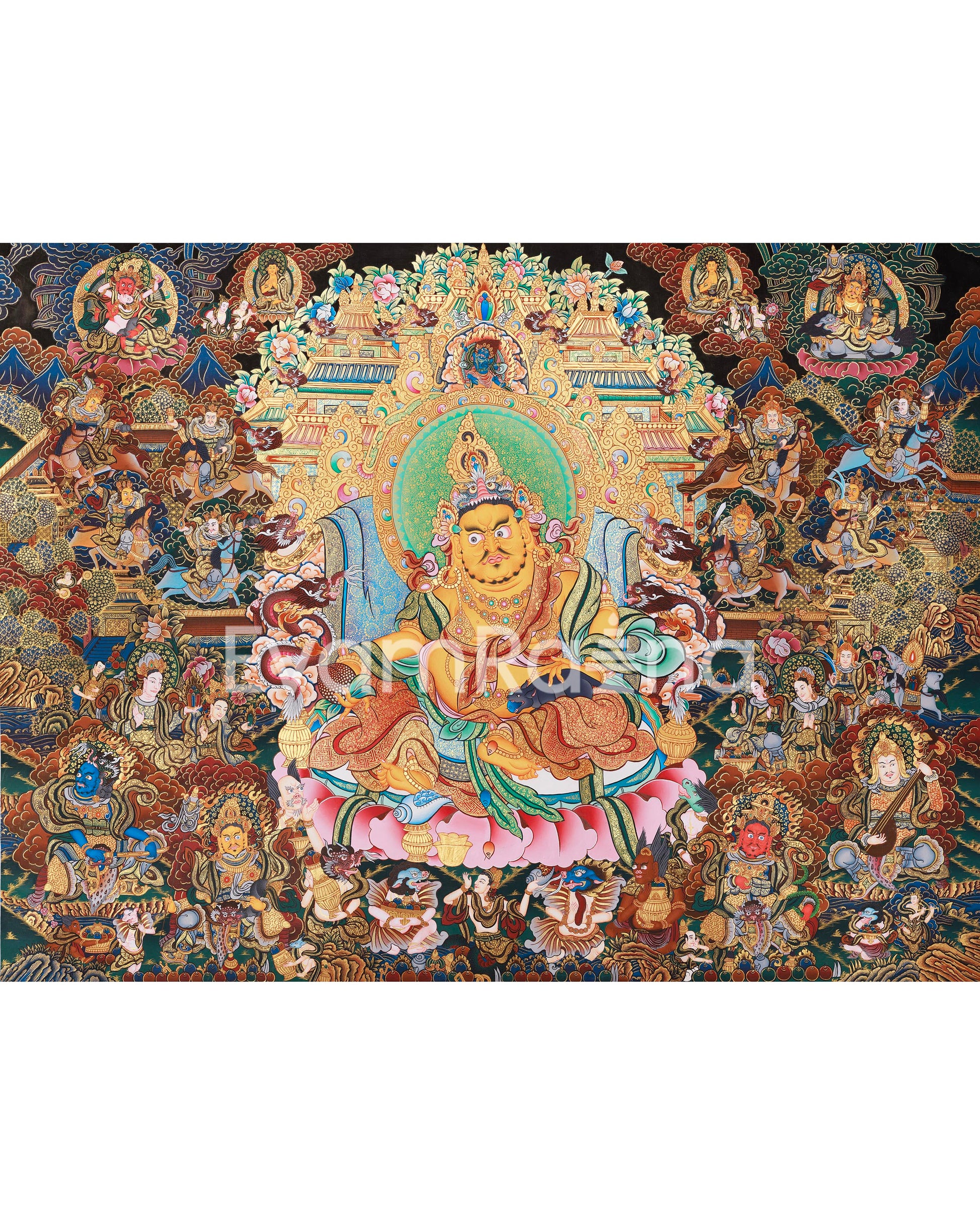 Grand Tibetan Dzambhala Thangka