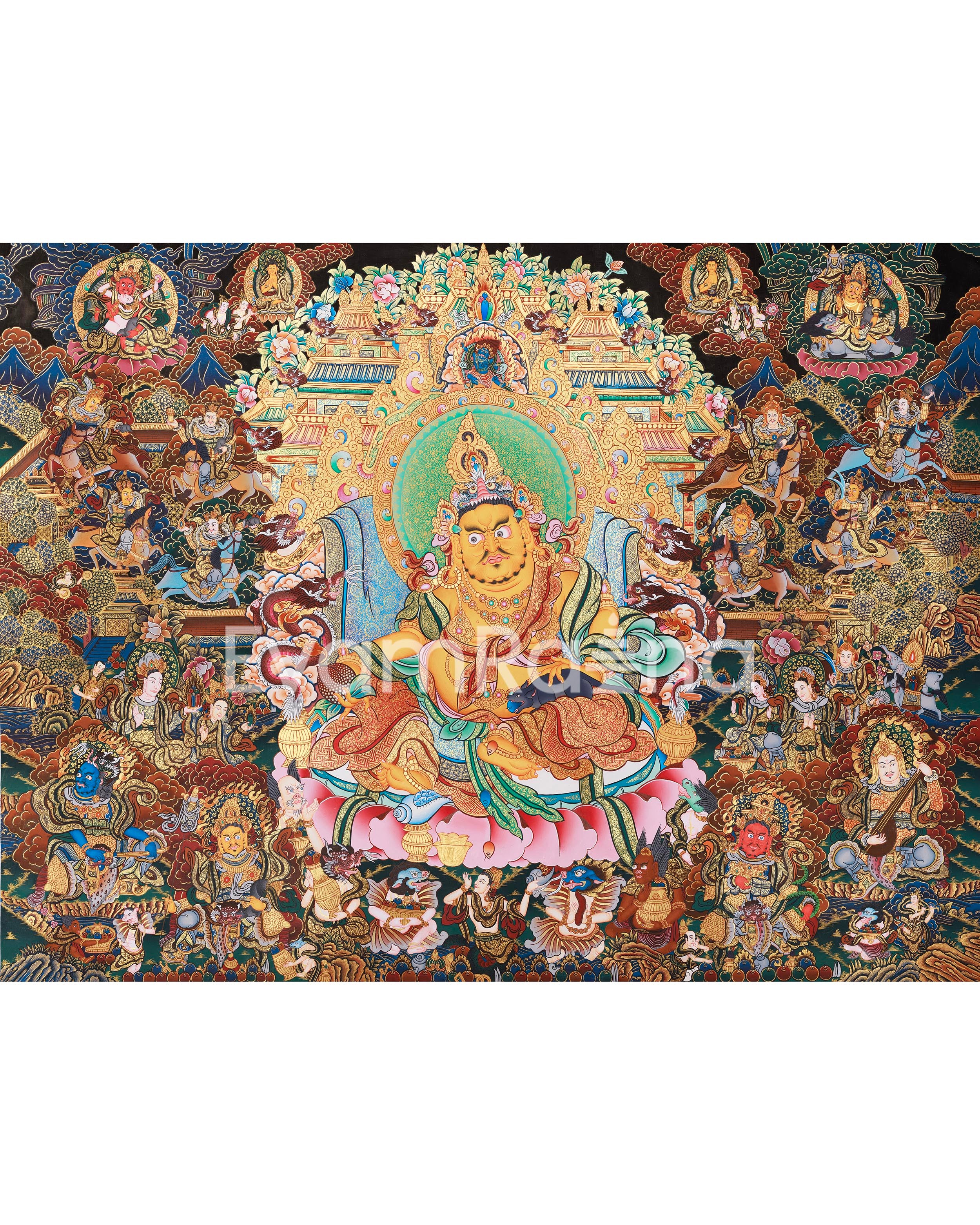 Grand Tibetan Dzambhala Thangka