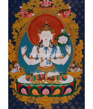 Traditional Buddhist Chenrezig Thangka