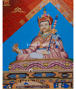 Tibetan Thangka of Padmasambhava