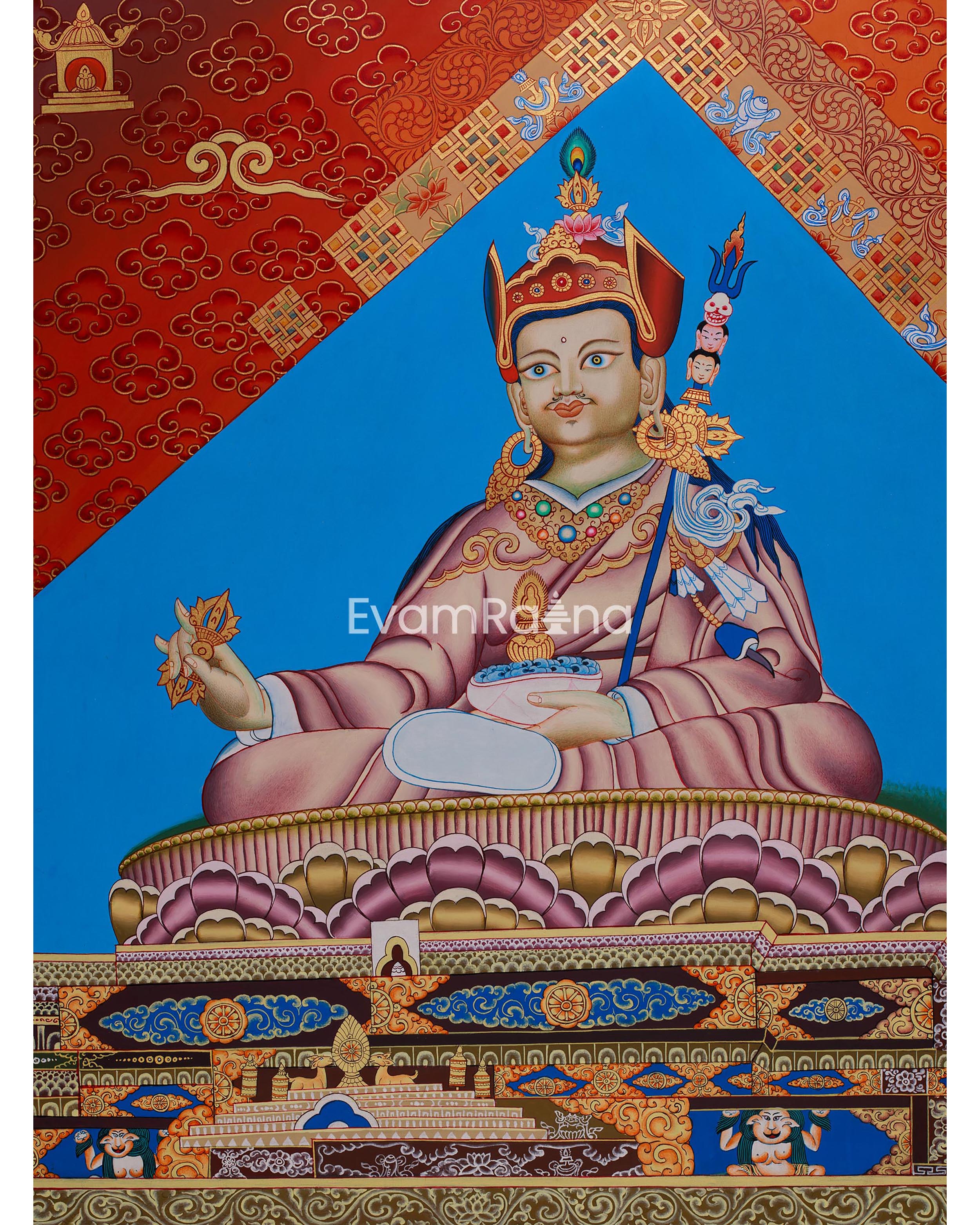 Tibetan Thangka of Padmasambhava