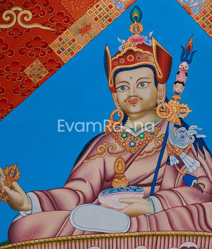 Tibetan Thangka of Padmasambhava | Sacred Guru Rinpoche Artwork for Vajrayana Practice