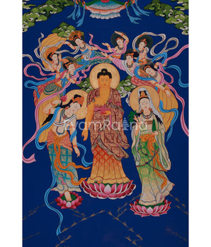 Standing Buddha Thangka | Symbol of Peace, Enlightenment, and Divine Grace