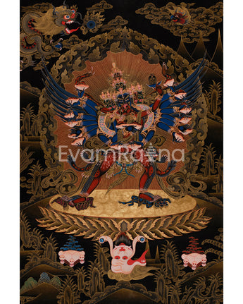 Wrathful Chemchok Heruka with Consort | Deity of Transformation and Liberation