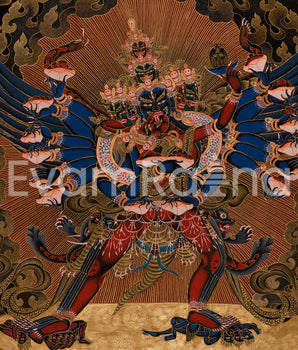 Wrathful Chemchok Heruka with Consort | Deity of Transformation and Liberation