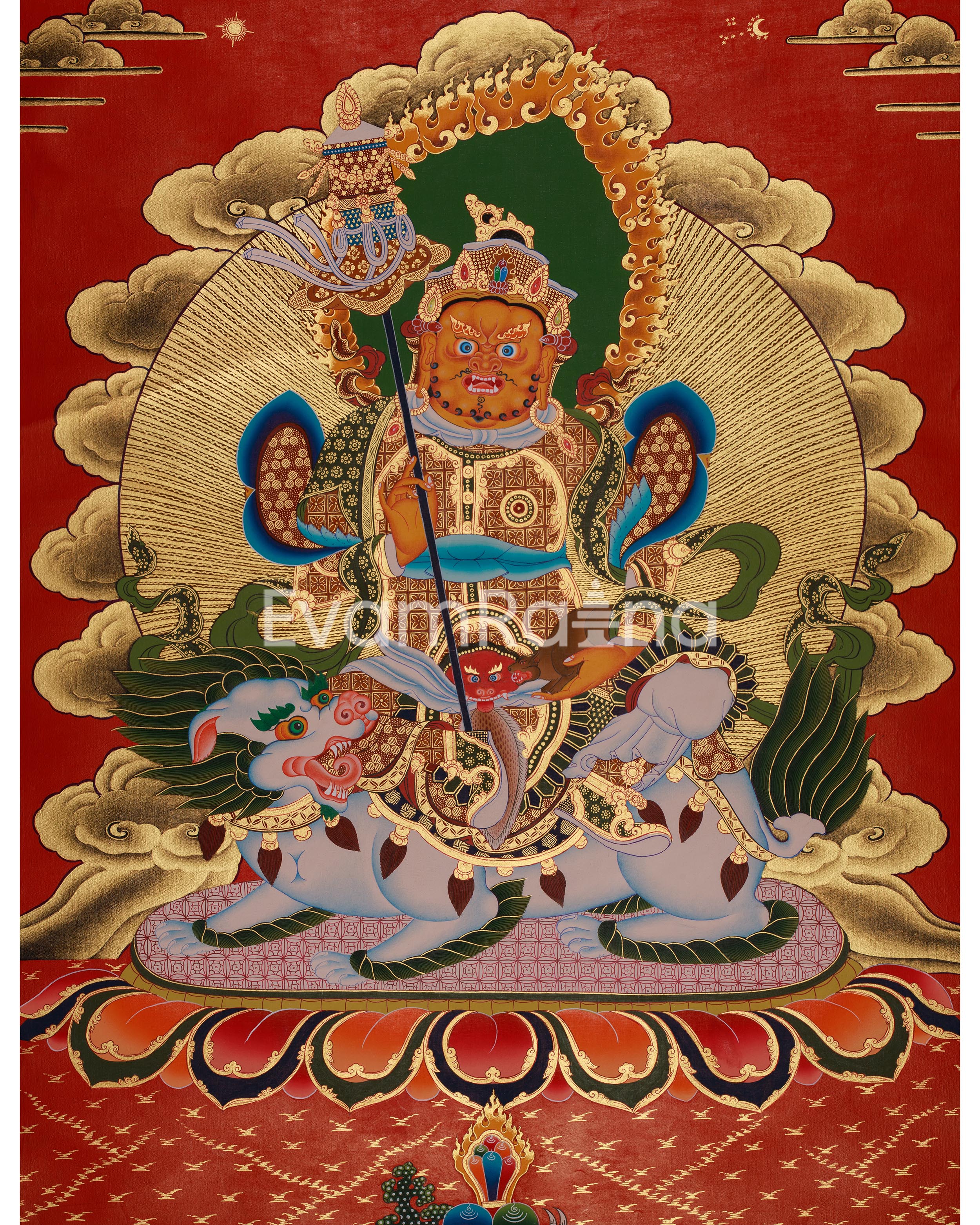 Vaishravana Painting | Guardian King of Wealth and the North