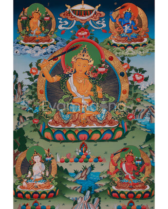 five-manjushri-thangka