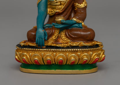 Gold-Plated Shakyamuni Sculpture | Tibetan Buddhist home decor