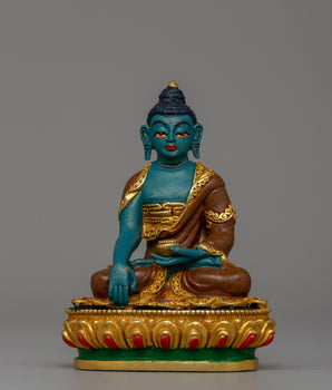 Gold-Plated Shakyamuni Sculpture | Tibetan Buddhist home decor