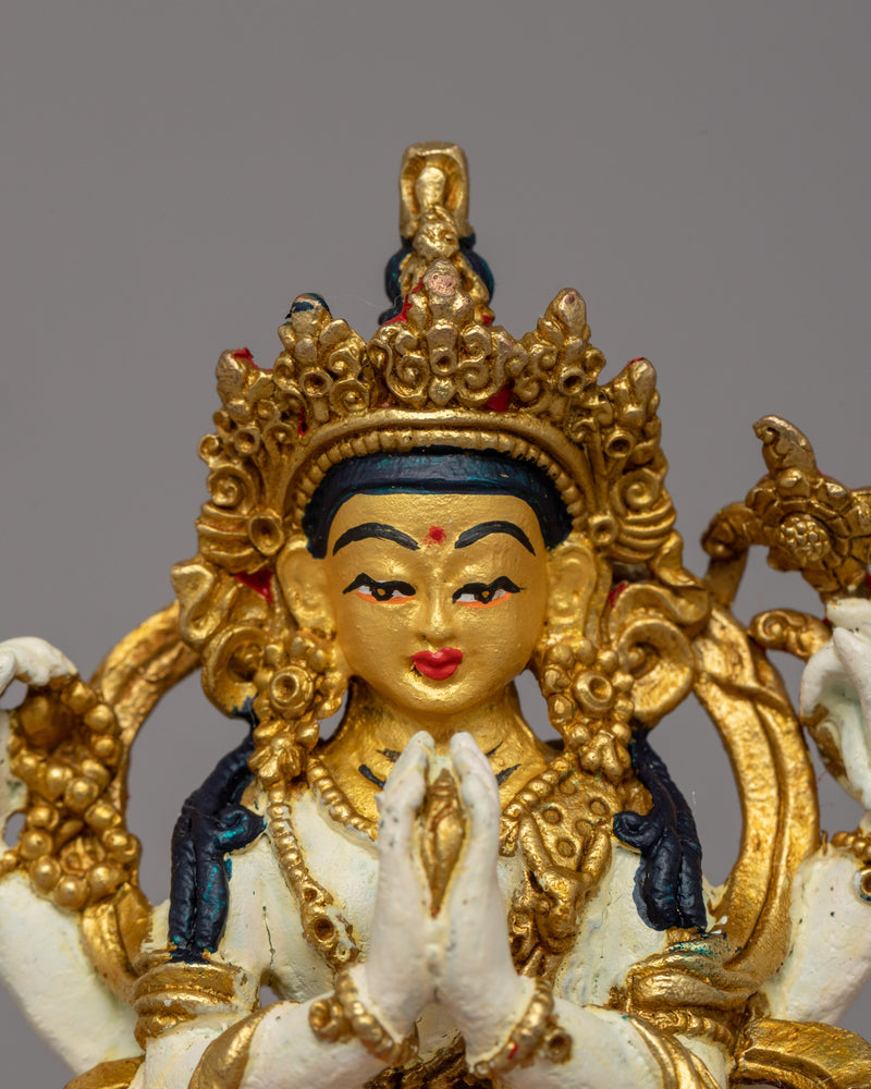 Beautifully handcrafted Chenrezig statue |  Meditation and Altar Decor