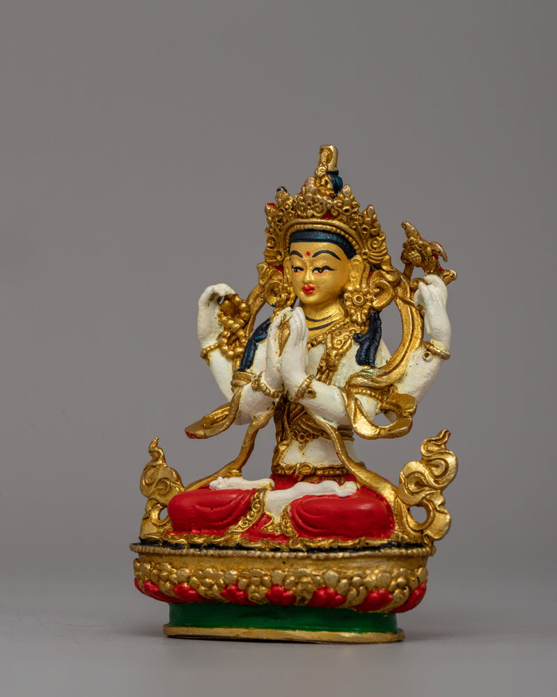 Beautifully handcrafted Chenrezig statue |  Meditation and Altar Decor