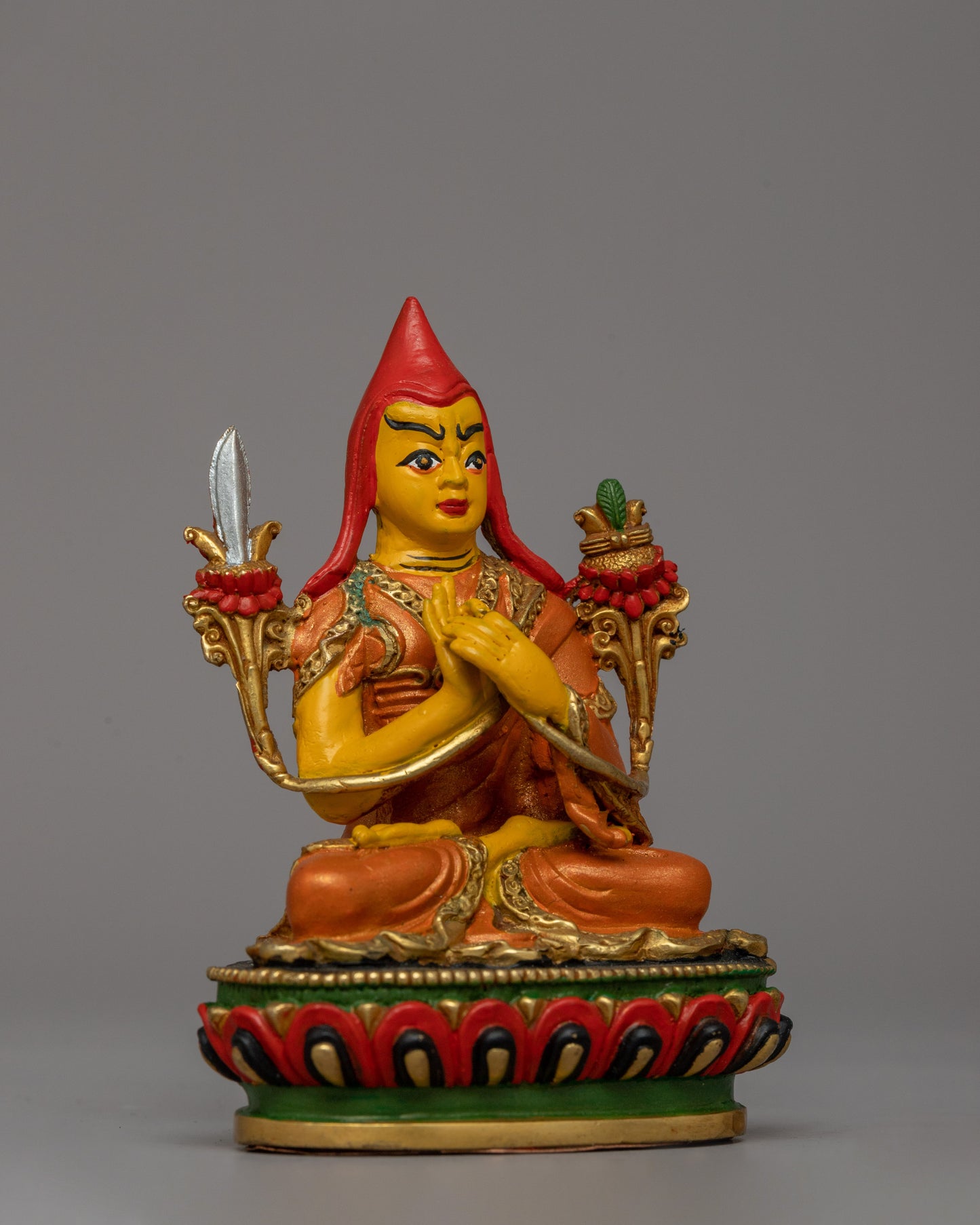 Buddhist Master Tsongkhapa Figurine | Tibetan Guru Ornament