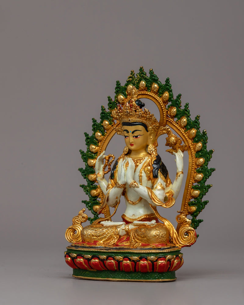 Phagpa Chenresig Figurine | Tibetan Bodhisattva of Compassion