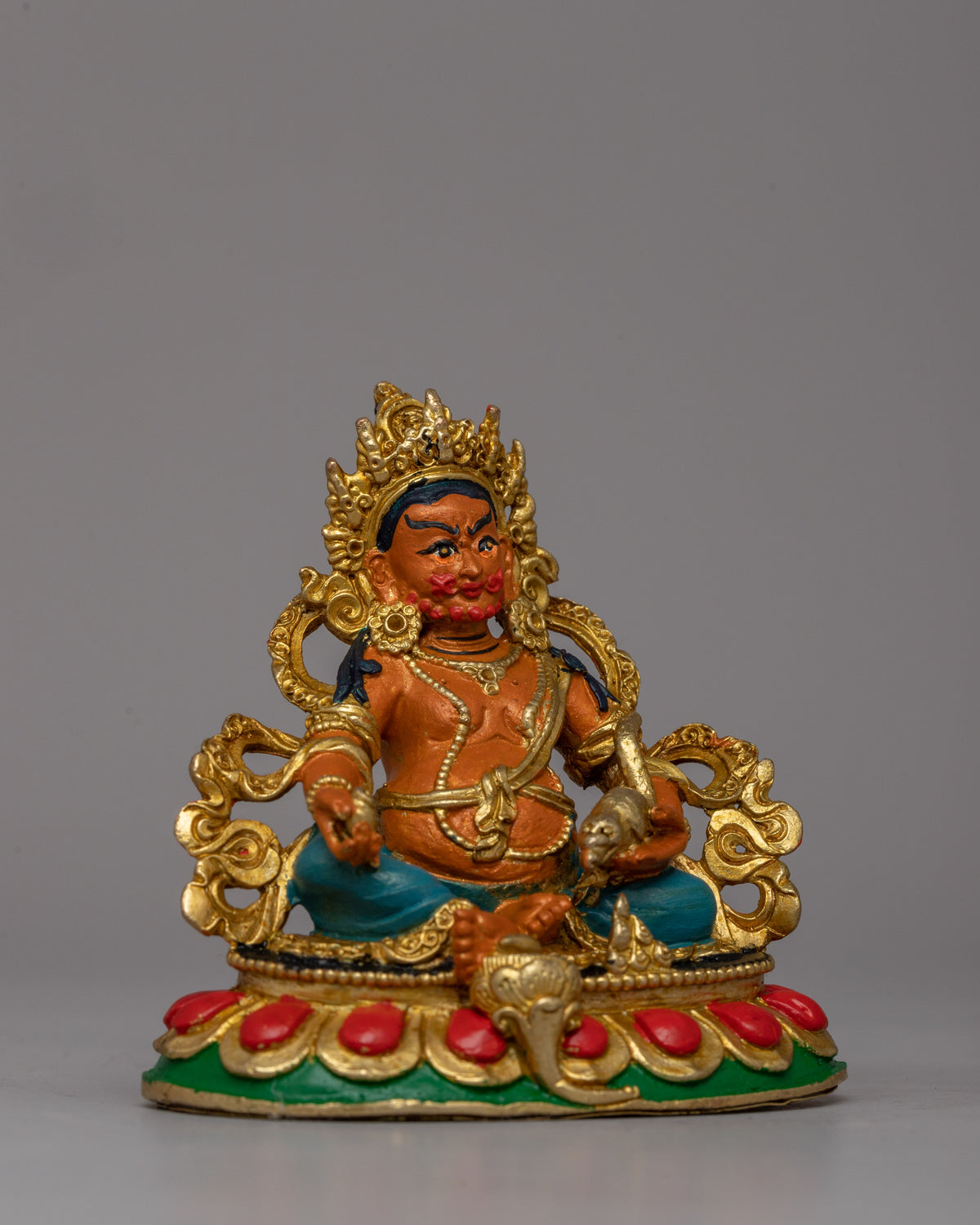 Buddhist Wealth Dzambala Statue | Traditionally Handcarved Figure