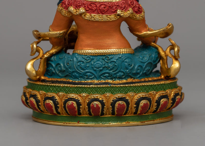 Buddhist Prosperity Deity Dzambhala Statue | Sacred Tibetan Kubera Sculpture