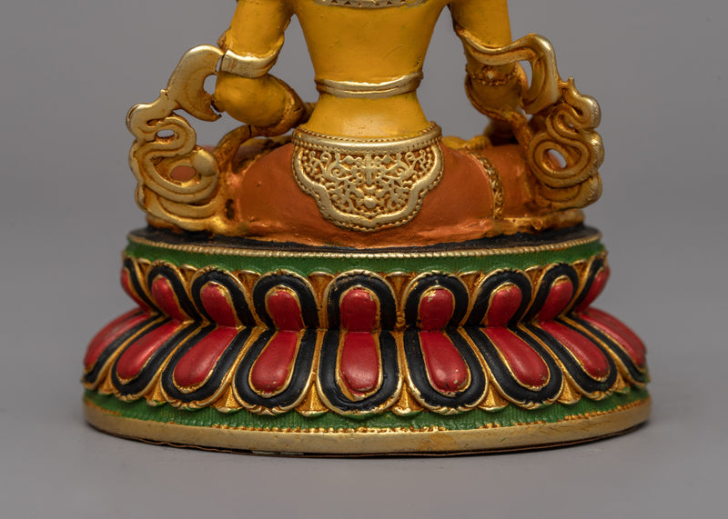 Gold-Plated Kshitigarbha Statue | Buddhist Bodhisattva of the Earth