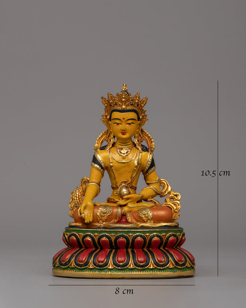 Gold-Plated Kshitigarbha Statue | Buddhist Bodhisattva of the Earth