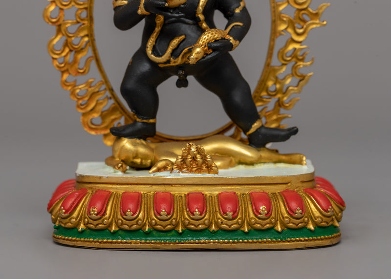 Wrathful Black Dzambhala | Buddhist Wealth Deity Statue