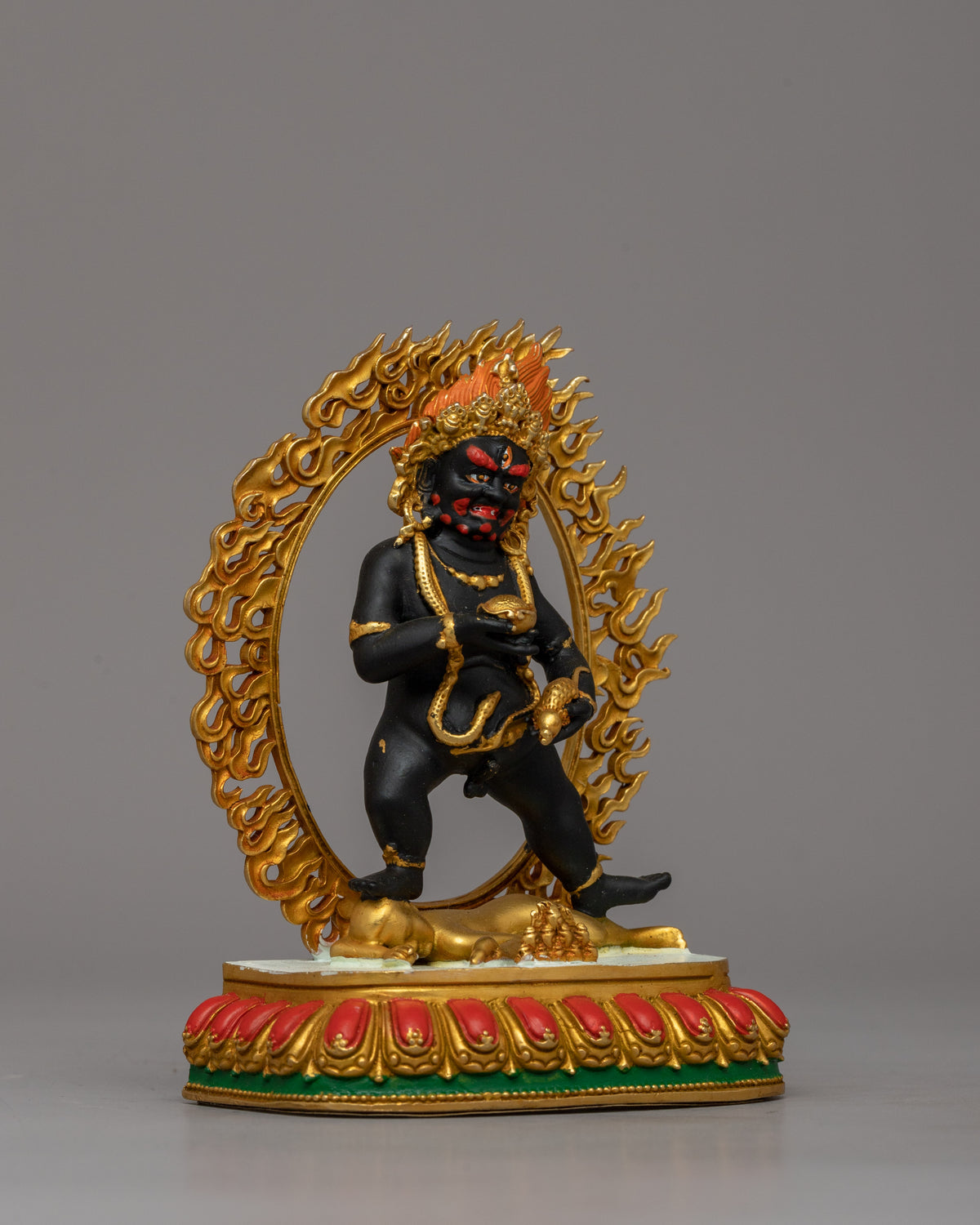 Wrathful Black Dzambhala | Buddhist Wealth Deity Statue