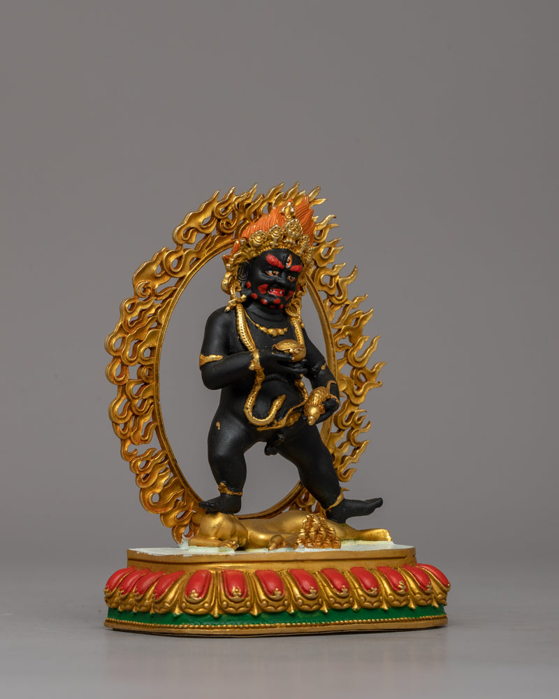 Wrathful Black Dzambhala | Buddhist Wealth Deity Statue