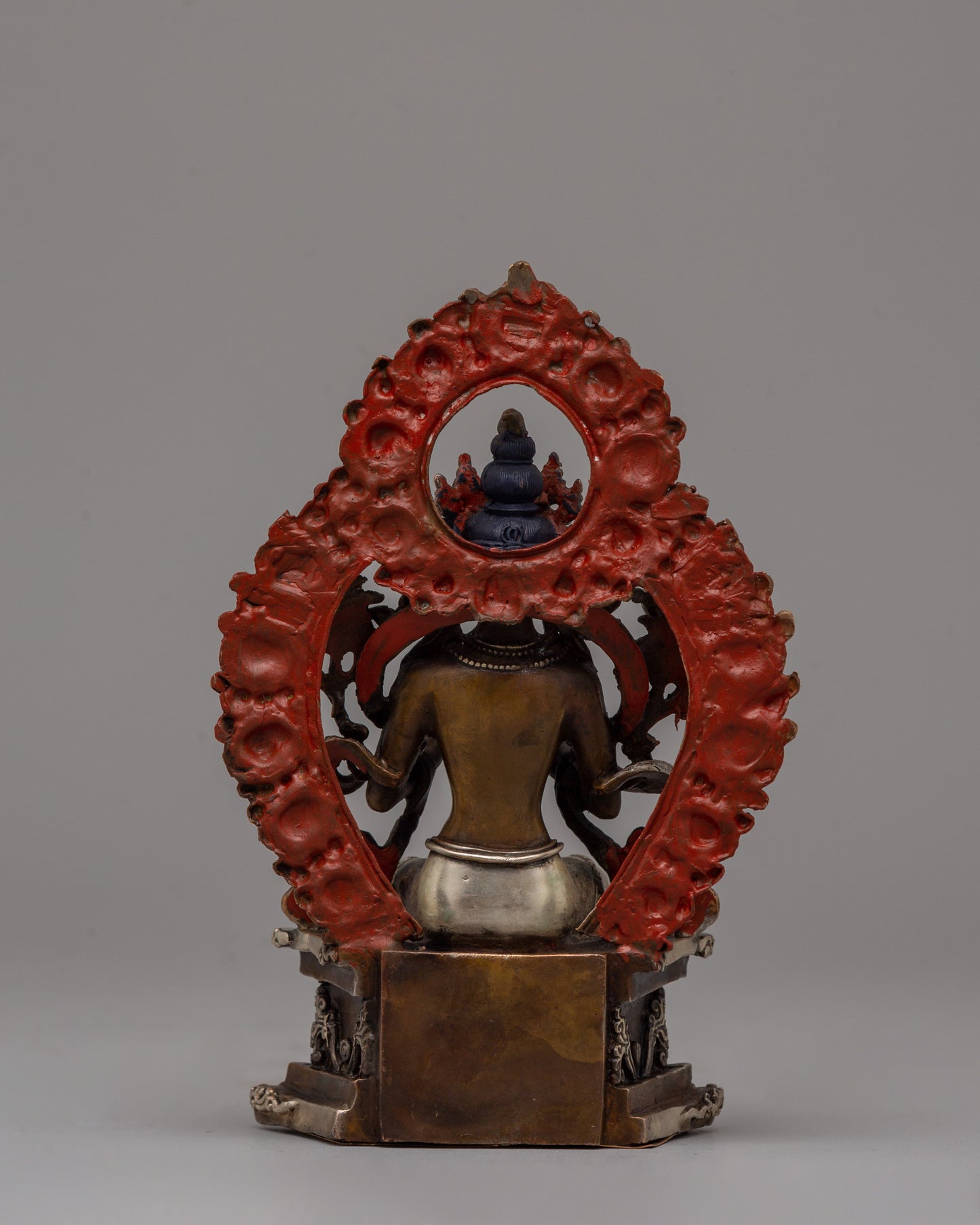 Oxidized Copper Maitreya Buddha of Future | 15cm Home Decor Statue