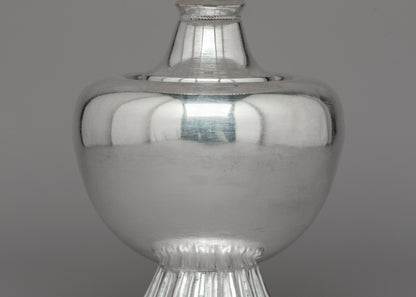 Silver Bhumba Ritual Vase | Handcrafted Tibetan Buddhist Artifact