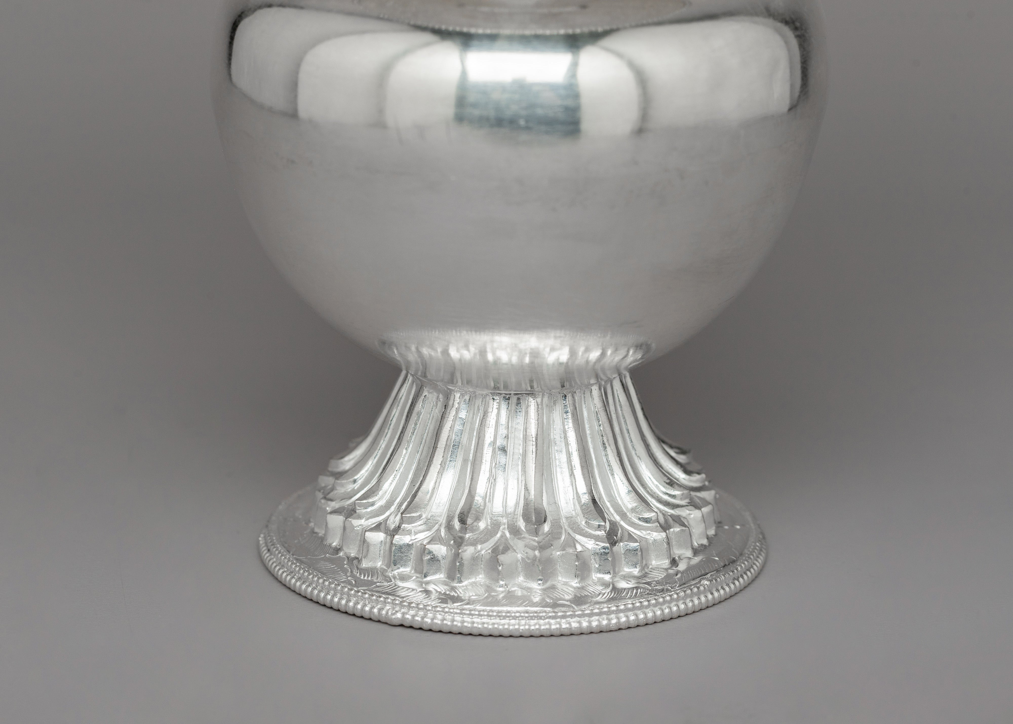 Silver Bhumba Ritual Vase | Handcrafted Tibetan Buddhist Artifact