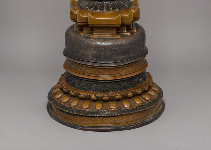 Copper Body Kadampa Chaitya | Sacred Tibetan Buddhist Stupa