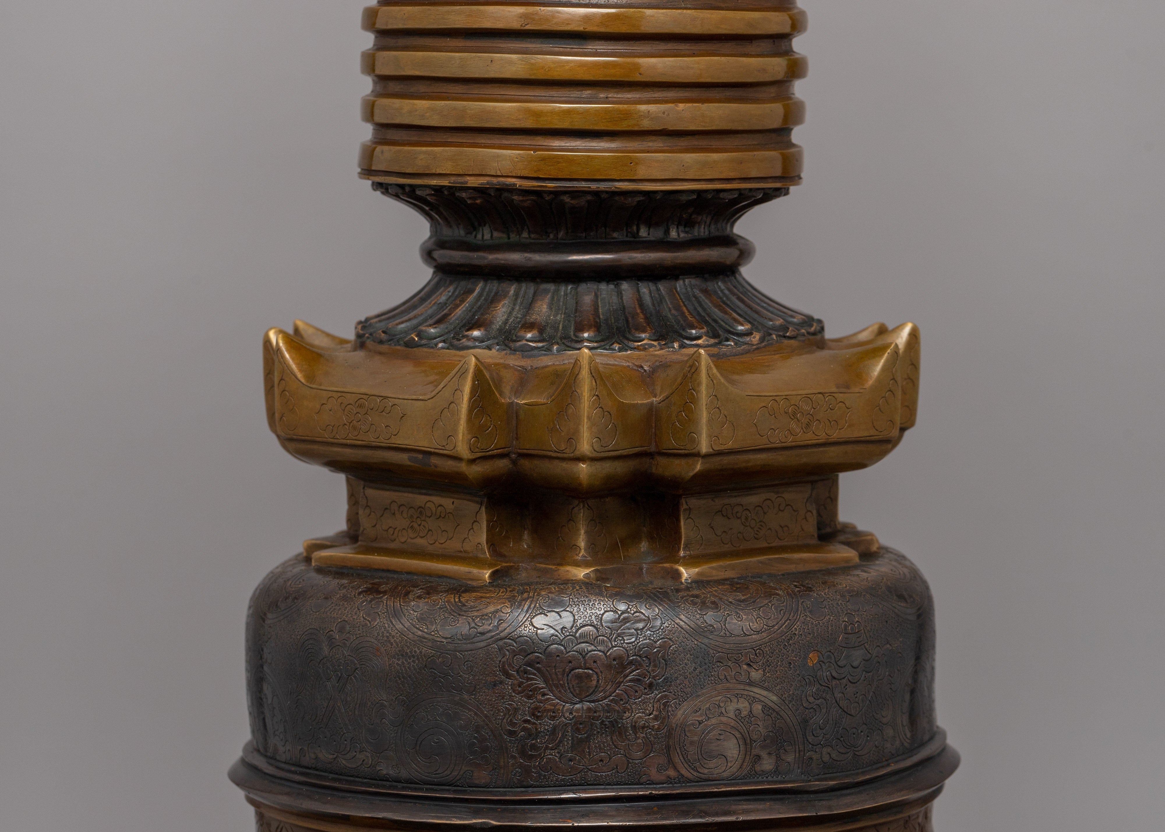 Copper Body Kadampa Chaitya | Sacred Tibetan Buddhist Stupa