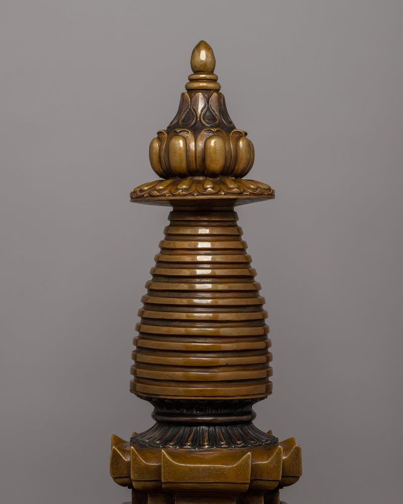 Copper Body Kadampa Chaitya | Sacred Tibetan Buddhist Stupa