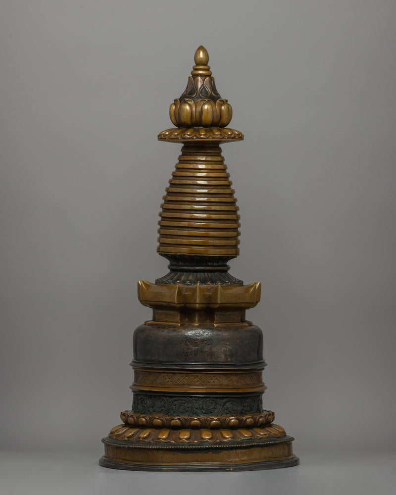 Copper Body Kadampa Chaitya | Sacred Tibetan Buddhist Stupa