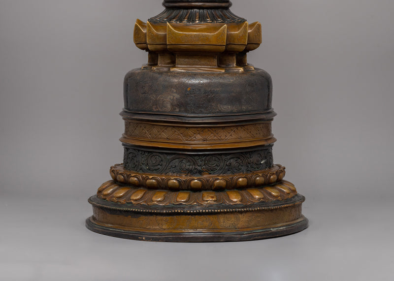 Copper Body Kadampa Chaitya | Sacred Tibetan Buddhist Stupa