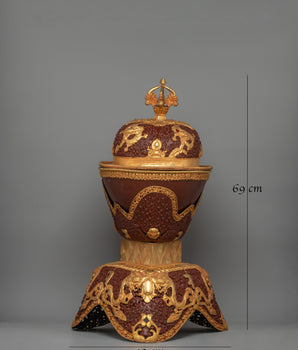 Ritual Bowl Kapala Set | Gold Plating for Sacred Ceremonies