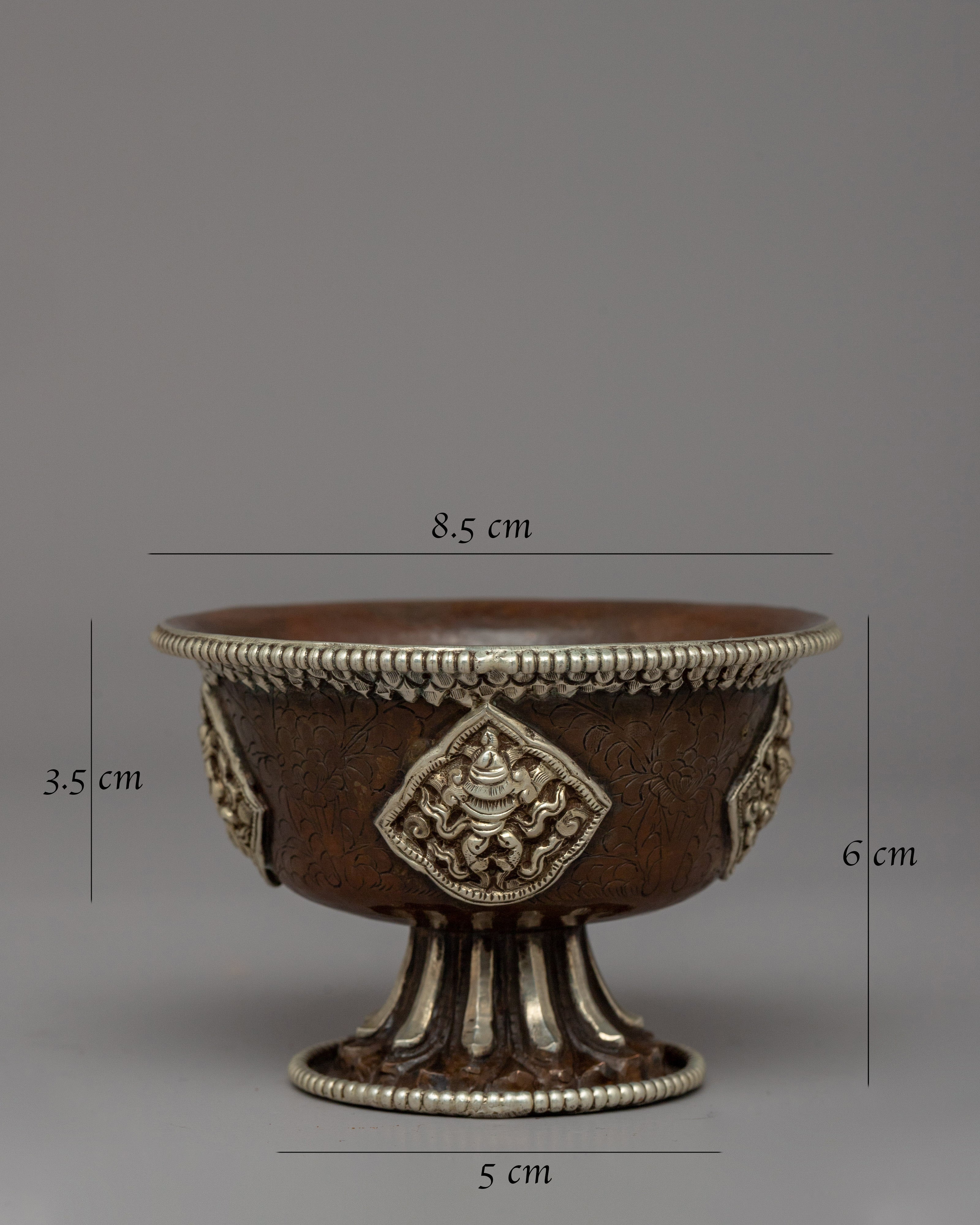 Seven Tibetan Offering Bowls | Beautiful Motifs for Rituals &amp; Ceremonies