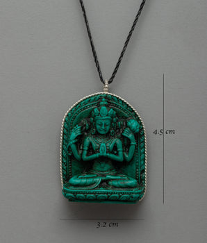 Spiritual Chenrezig Buddha Locket | Compassion and Protection
