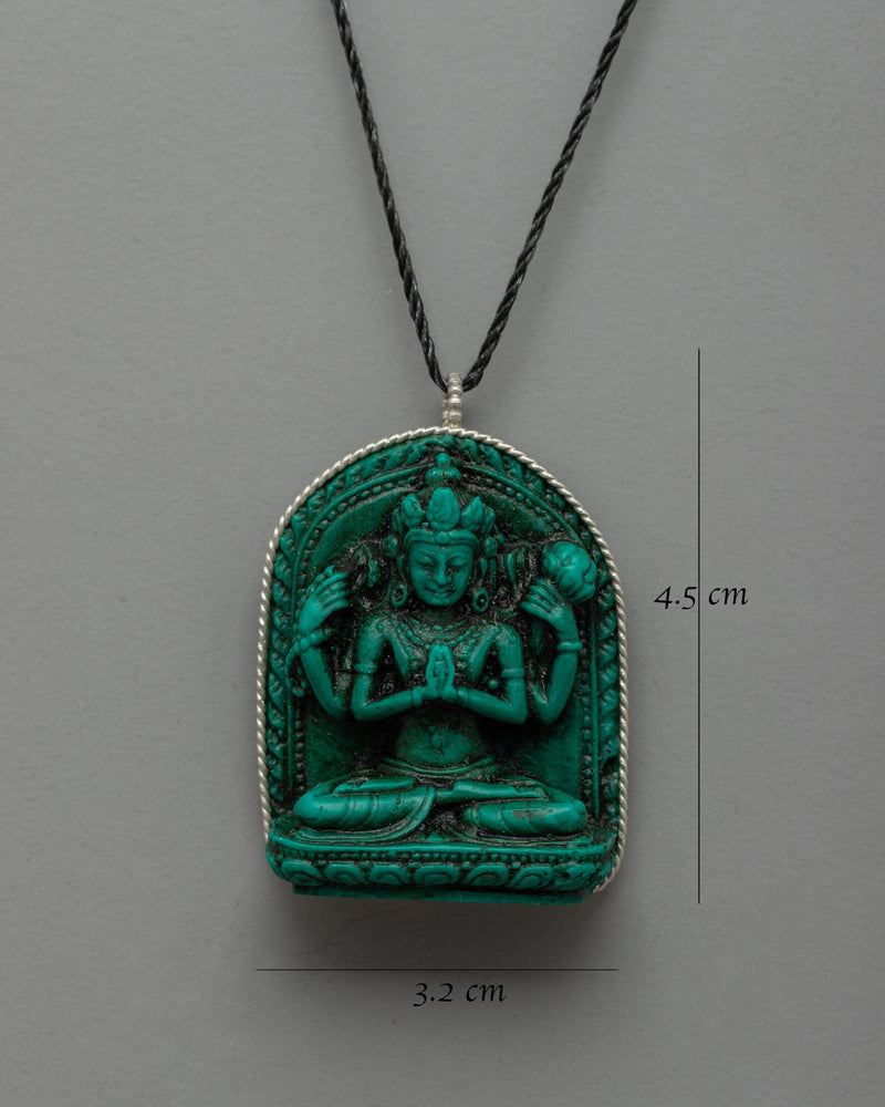 Spiritual Chenrezig Buddha Locket | Compassion and Protection