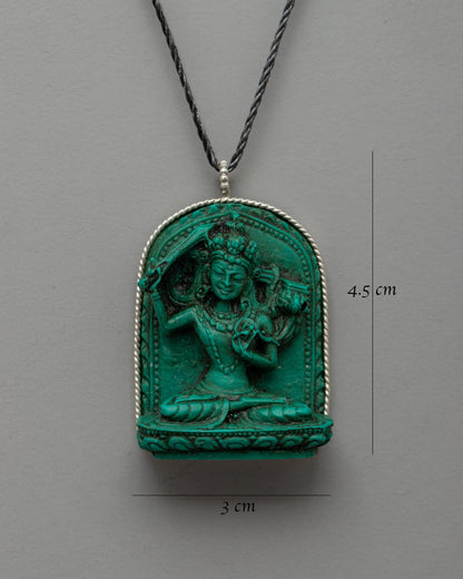 Manjushri Buddha locket | Buddhist Pendant Symbolizing and Enlightenment