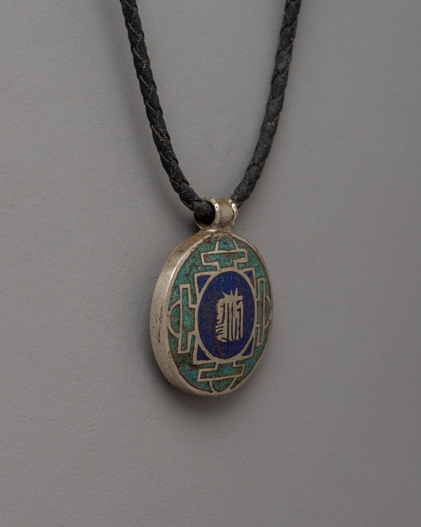 Handcrafted Buddhist Silver Locket | Buddhist Mantra Jewelry