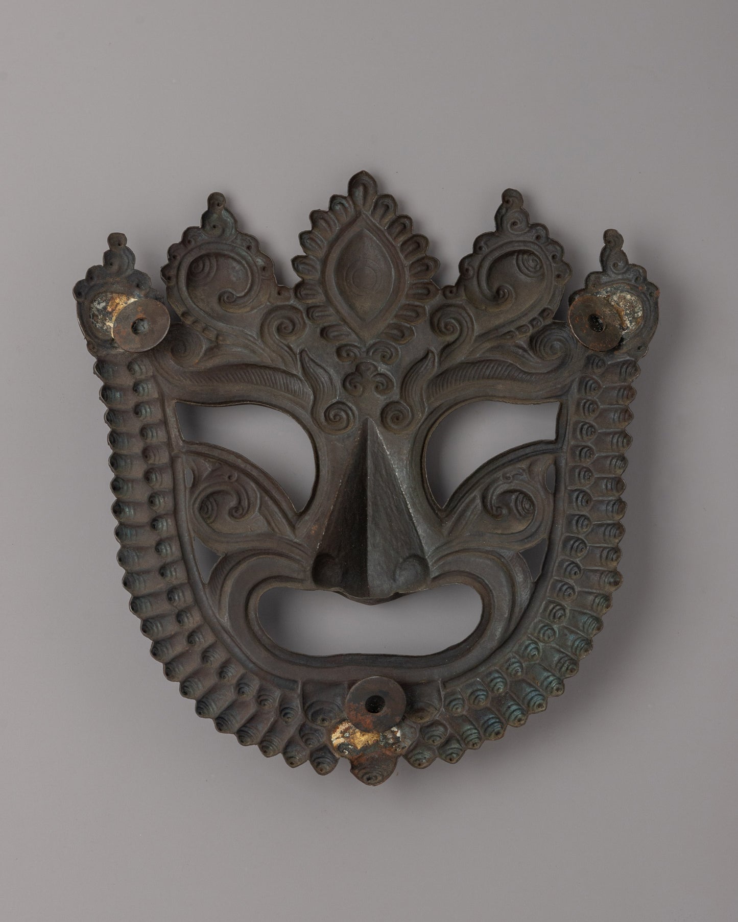 Handmade Tibetan Buddhist Mask | Sacred Himalayan Wall Art