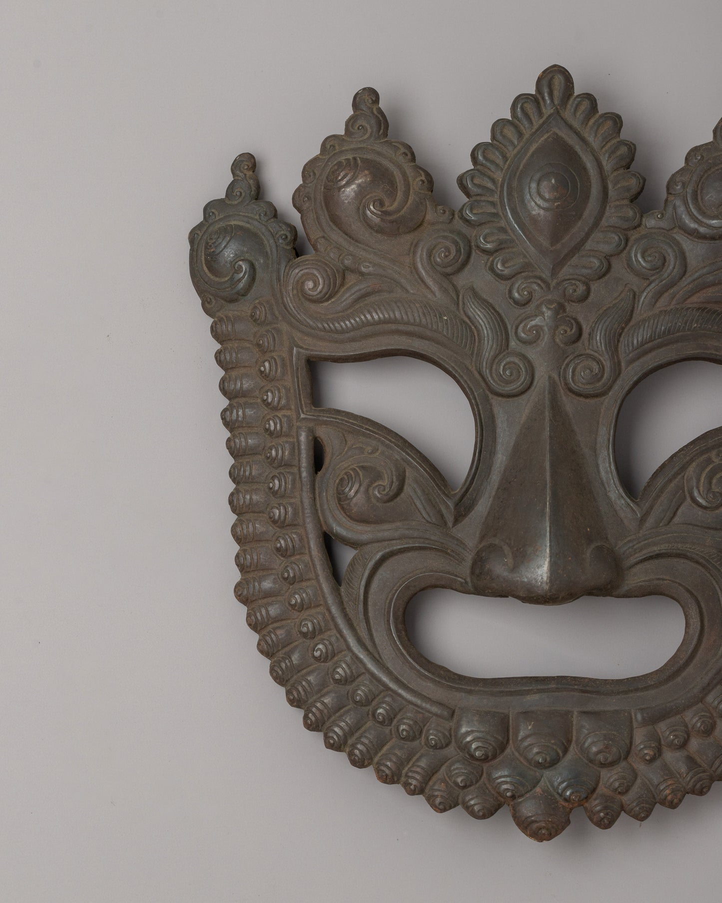 Handmade Tibetan Buddhist Mask | Sacred Himalayan Wall Art