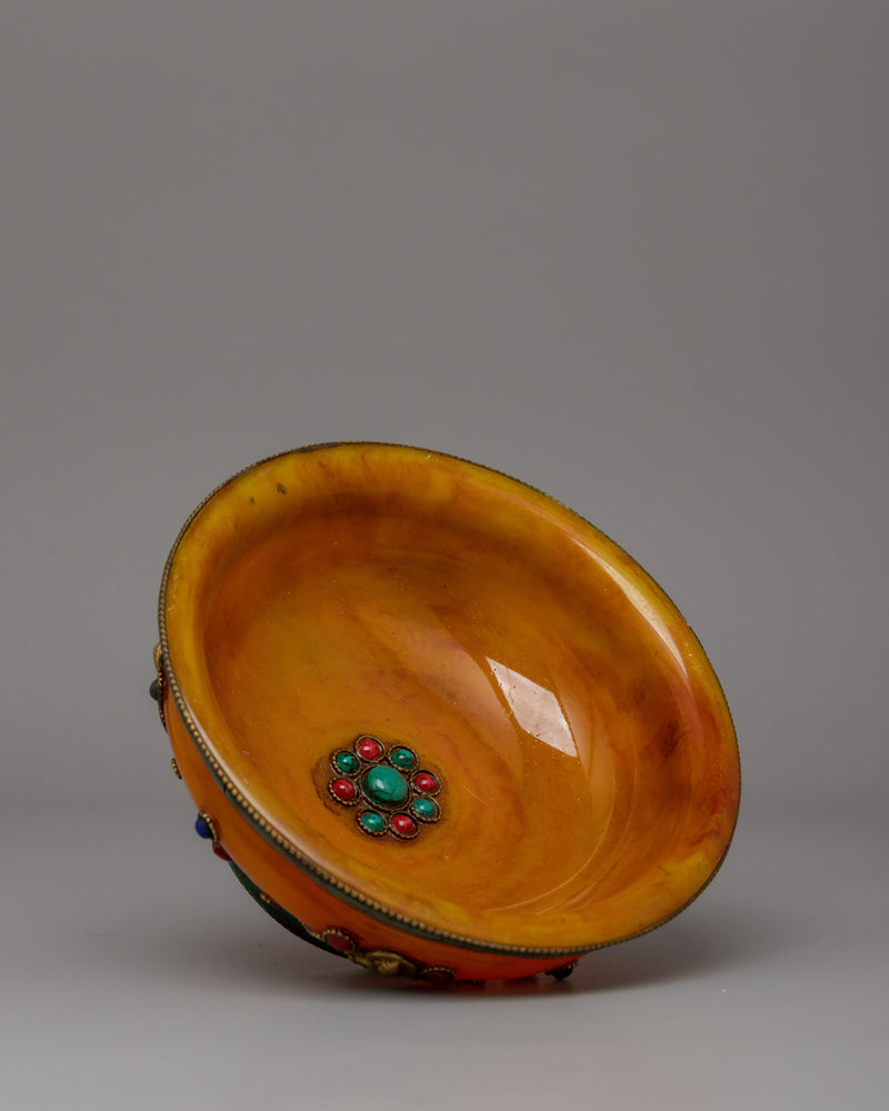 Traditional Tibetan Offering Bowl | A Sacred Ritual Vessel