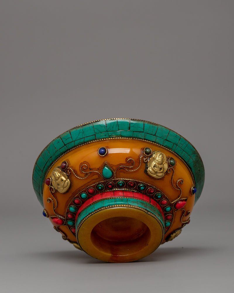 Traditional Tibetan Offering Bowl | A Sacred Ritual Vessel