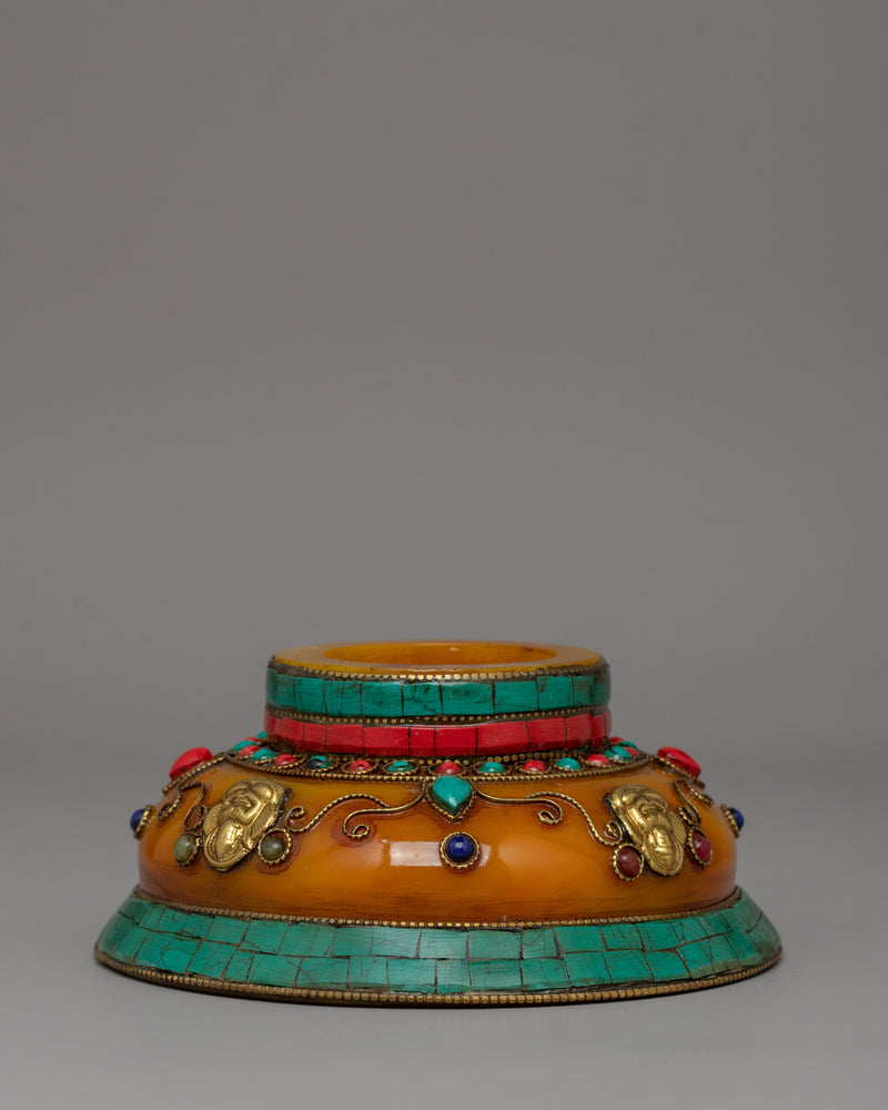 Traditional Tibetan Offering Bowl | A Sacred Ritual Vessel