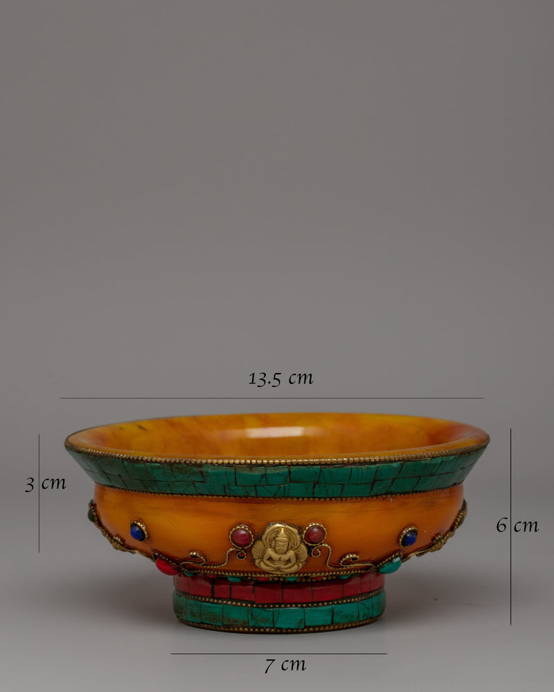 Traditional Tibetan Offering Bowl | A Sacred Ritual Vessel