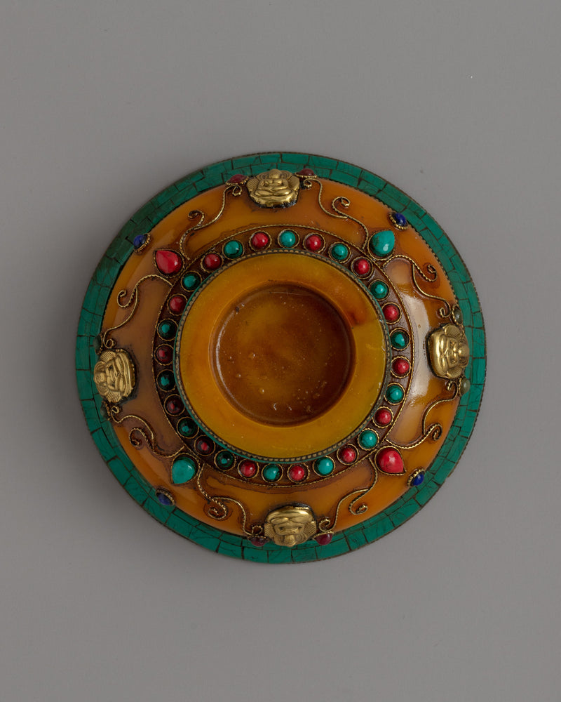 Traditional Tibetan Offering Bowl | A Sacred Ritual Vessel