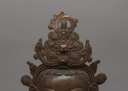 Buddhist Deity Mask | Ideal for Spiritual and Zen Decor