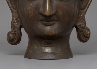 Buddhist Deity Mask | Ideal for Spiritual and Zen Decor