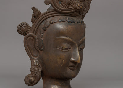 Buddhist Deity Mask | Ideal for Spiritual and Zen Decor